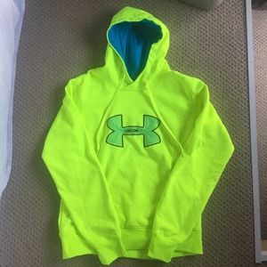 Neon Yellow Under Armour Hoodie
